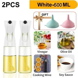 2 in 1 Pour Spray Sprayer Household Kitchen Oils Spray Cooking Olive Oil Dispenser Oil Baking Vinegar Soy Sauce Spray Container