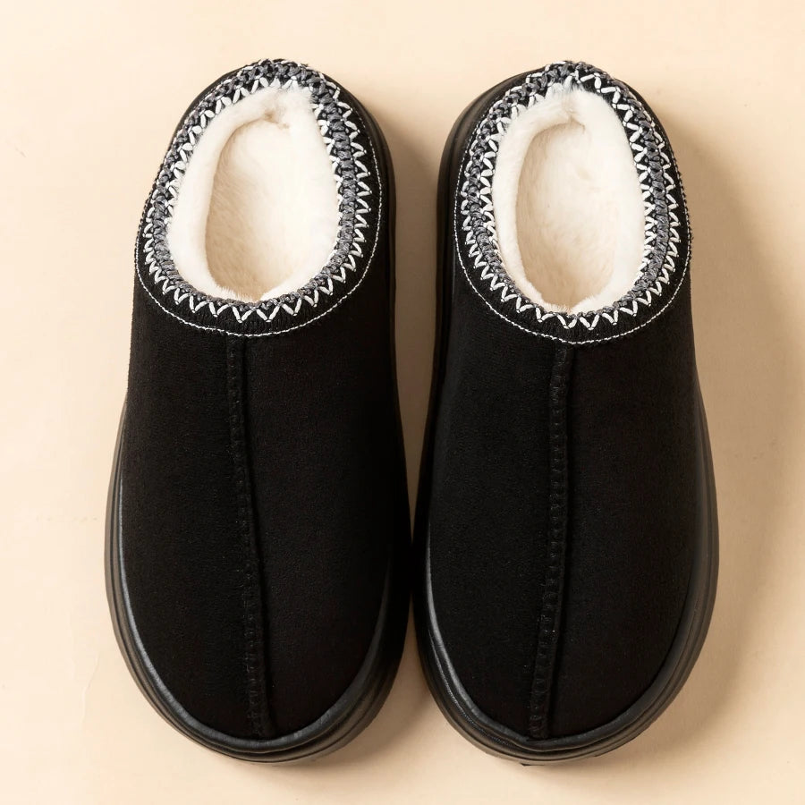 Fashion Women Fluffy Slippers for Autumn and Winter Indoor EVA Thick Sole Anti-Slip and Warm Unisex Slippers for Winter