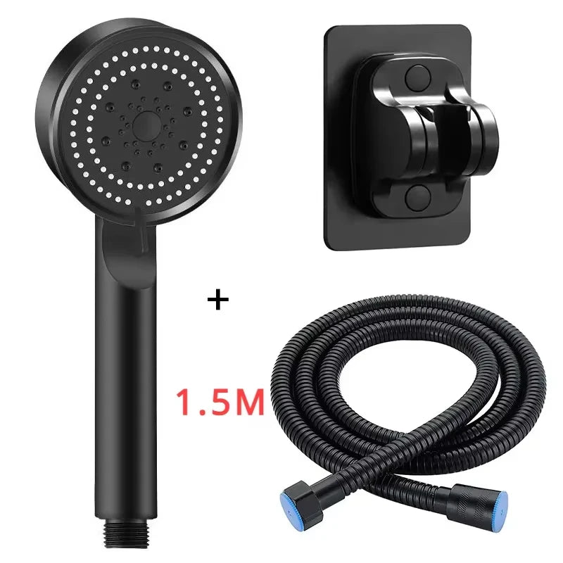 Booster Shower Head Adjustable High Pressure Water Massage Shower Head Home Handheld Sprayer Bathroom Supplies 5 Modes