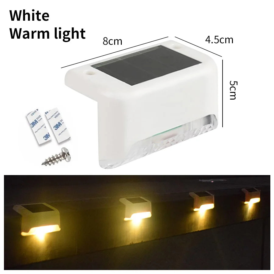 Solar Deck Lights 1-6 PacK Outdoor Step Lights Waterproof Led Solar Lamp For Stairs Railing Step Fence Yard Patio and Pathway