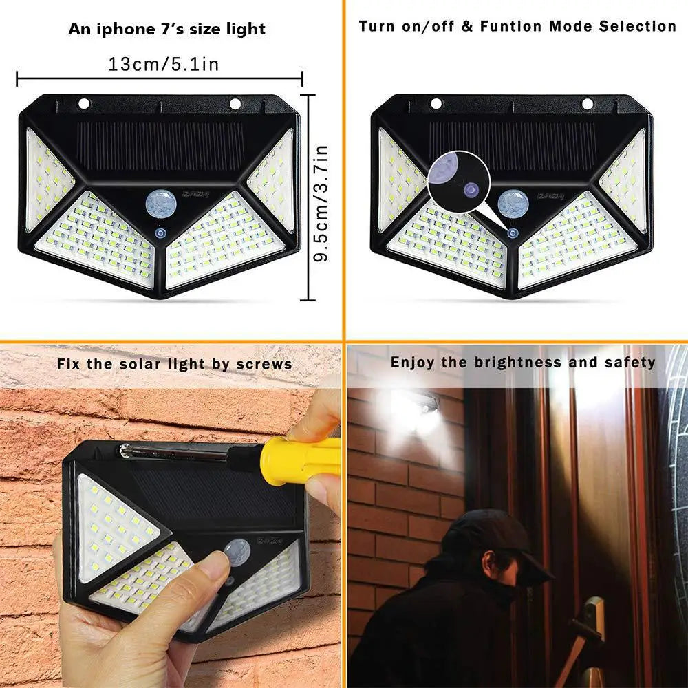 Outdoor Solar Waterproof LED Wall Light