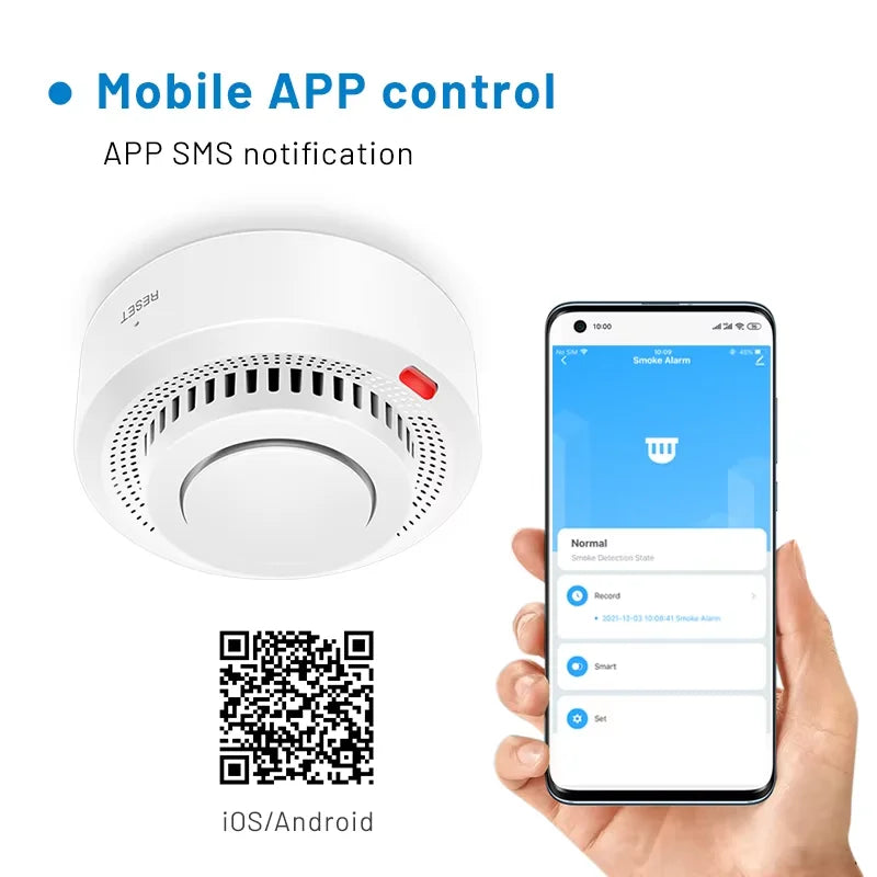 Tuya Smart WiFi Smoke Sensor With Smartlife APP Control