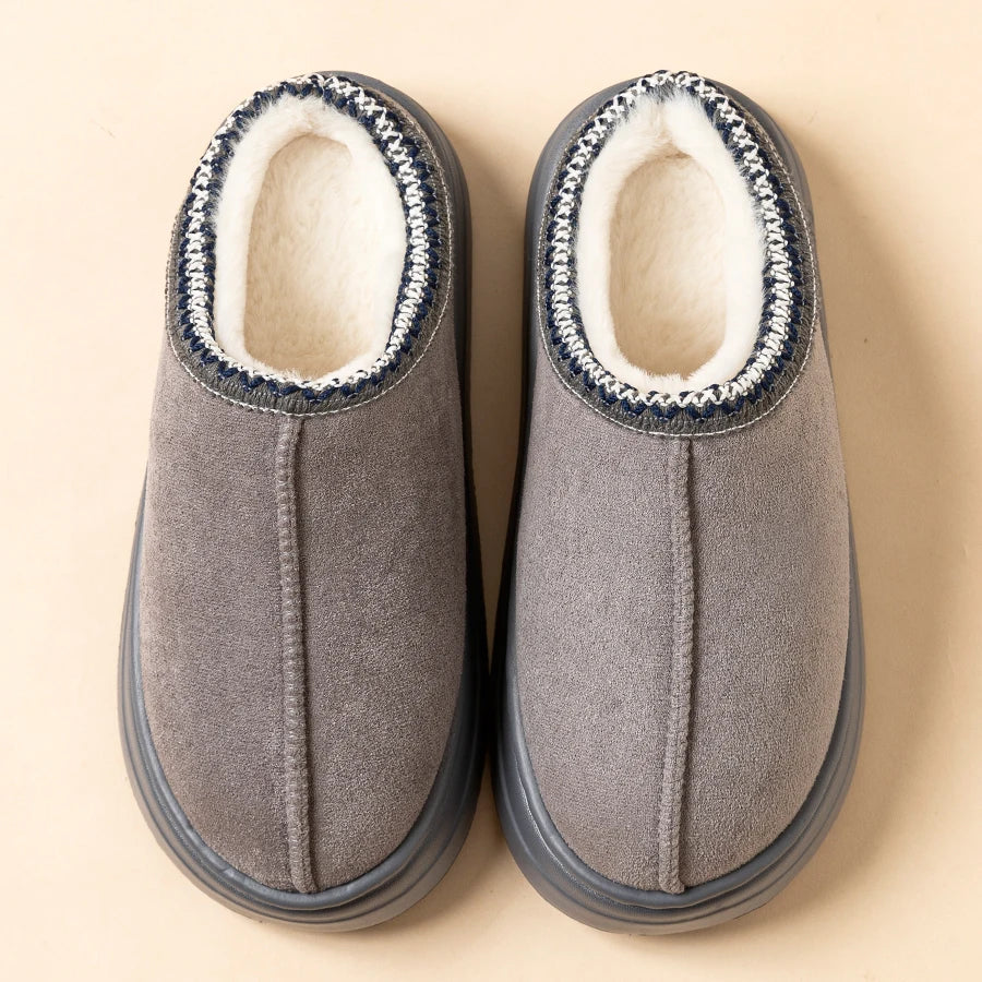 Fashion Women Fluffy Slippers for Autumn and Winter Indoor EVA Thick Sole Anti-Slip and Warm Unisex Slippers for Winter