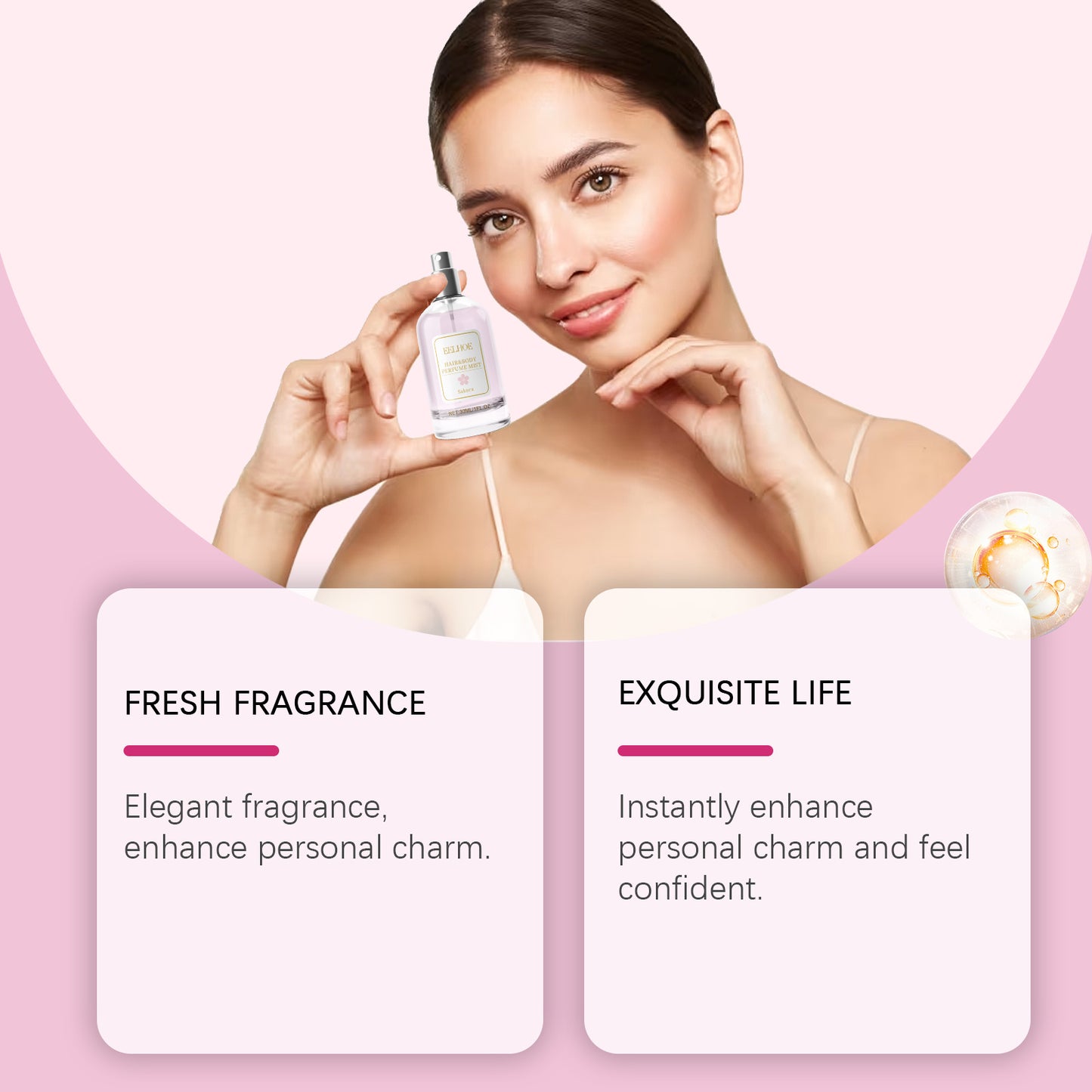 EELHOE Tangerine Body Hair Perfume Spray Body Skin Hair Long-Lasting Fragrance Spray
