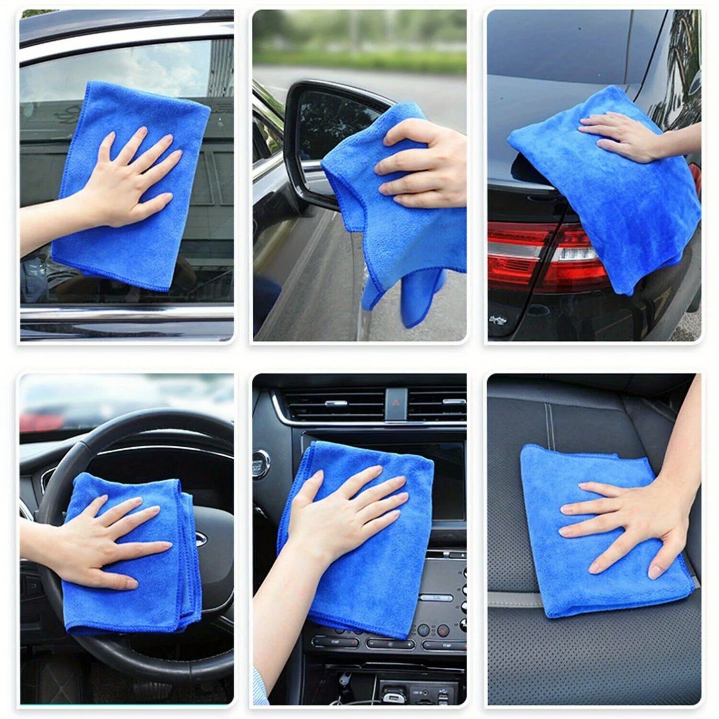 1-20Pcs Microfiber Towels Car Wash Drying Cloth Towel Household Cleaning Cloths Auto Detailing Polishing Cloth Home Clean Tools