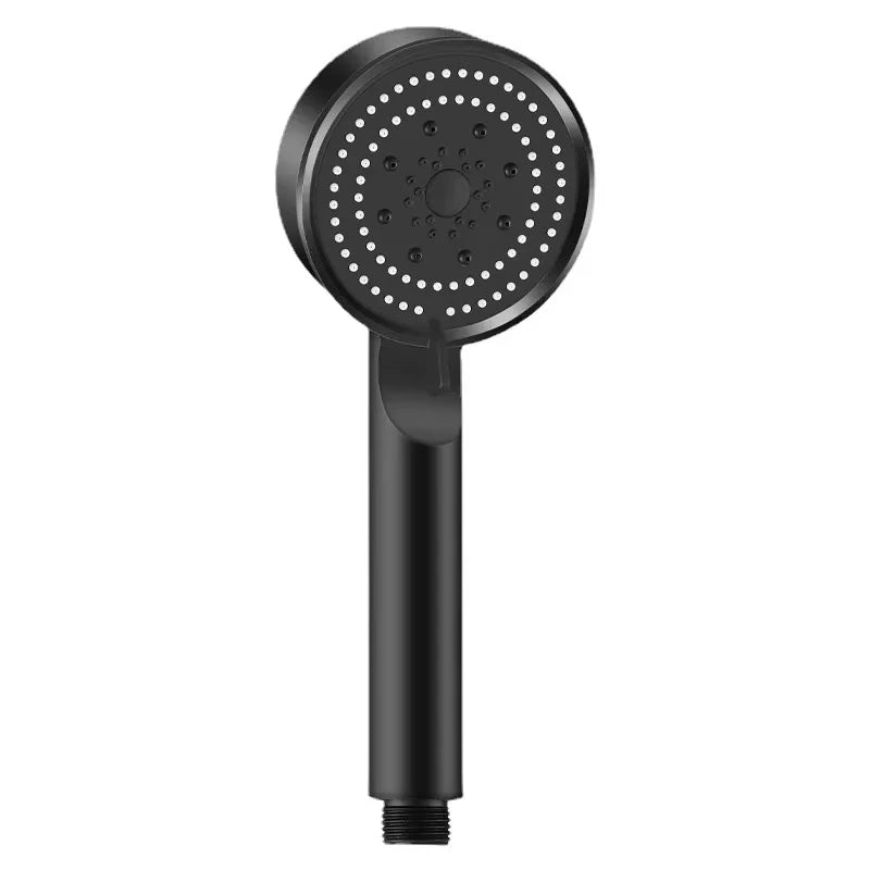 Black Booster Shower Head Adjustable High Pressure Water Massage Shower Head Home Handheld Sprayer Bathroom Supplies 5 Modes