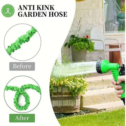 50FT Garden Hose Expandable Magic Water Pipes Home Garden Daily Watering Tools High-Pressure Car Wash Cleaning Water Gun