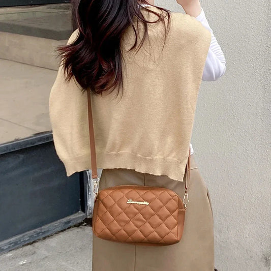 2025 Tassel Small Messenger Bag For Women Trend Lingge Embroidery Camera Female Shoulder Bag Fashion Chain Ladies Crossbody Bags
