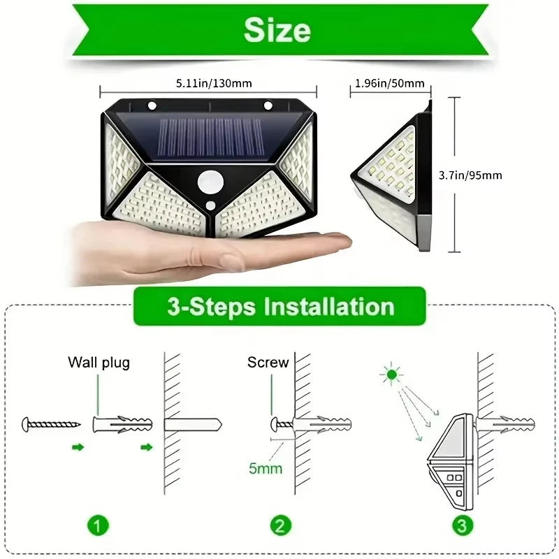 1/2/4Pcs Intelligent Light Controlled LED Solar Lights Waterproof Human Body Sensing Street Light for Outdoor Garden Lighting