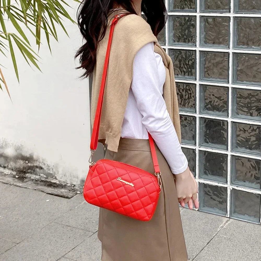 2025 Tassel Small Messenger Bag For Women Trend Lingge Embroidery Camera Female Shoulder Bag Fashion Chain Ladies Crossbody Bags