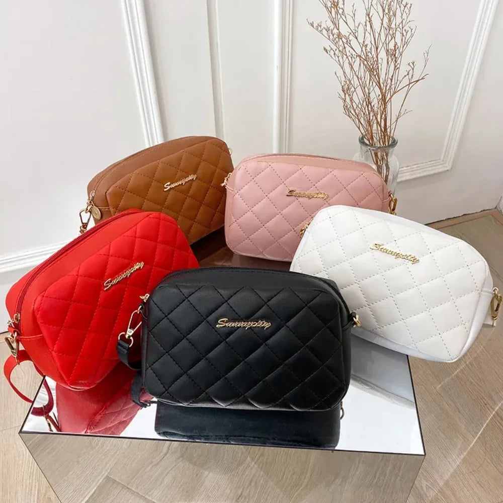 2025 Tassel Small Messenger Bag For Women Trend Lingge Embroidery Camera Female Shoulder Bag Fashion Chain Ladies Crossbody Bags